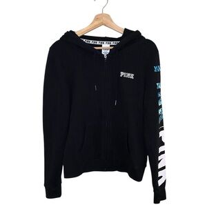 PINK Victorias Secret- Black Zip Up Hoodie